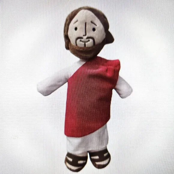 12" Jesus Plush Toy Soft Red Robe - Picture 2 of 7
